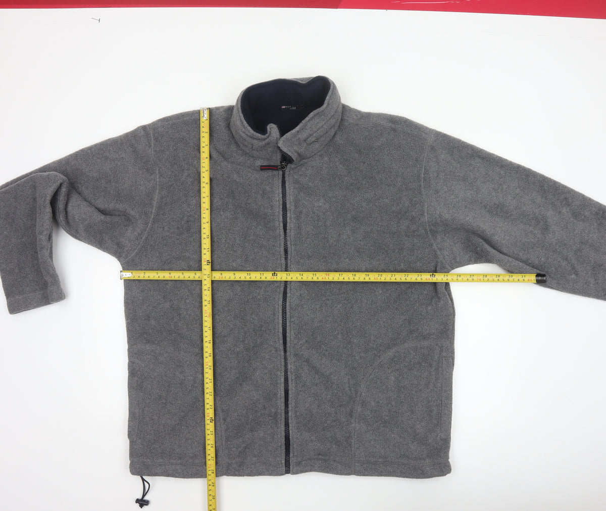 Marks & Spencer Men's Grey XL Fleece Full Zip Basic Jacket Stand Collar
