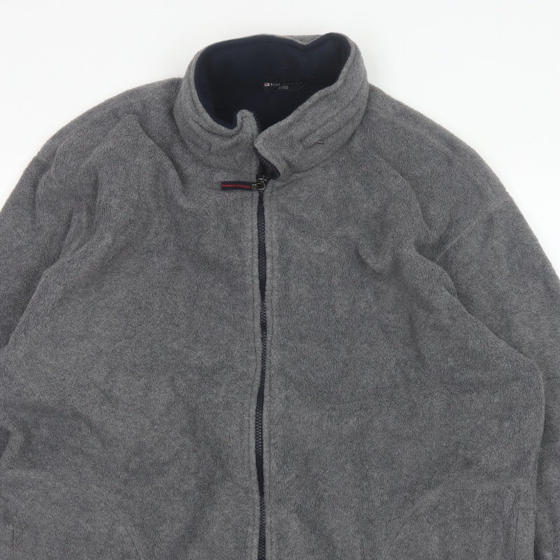 Marks & Spencer Men's Grey XL Fleece Full Zip Basic Jacket Stand Collar
