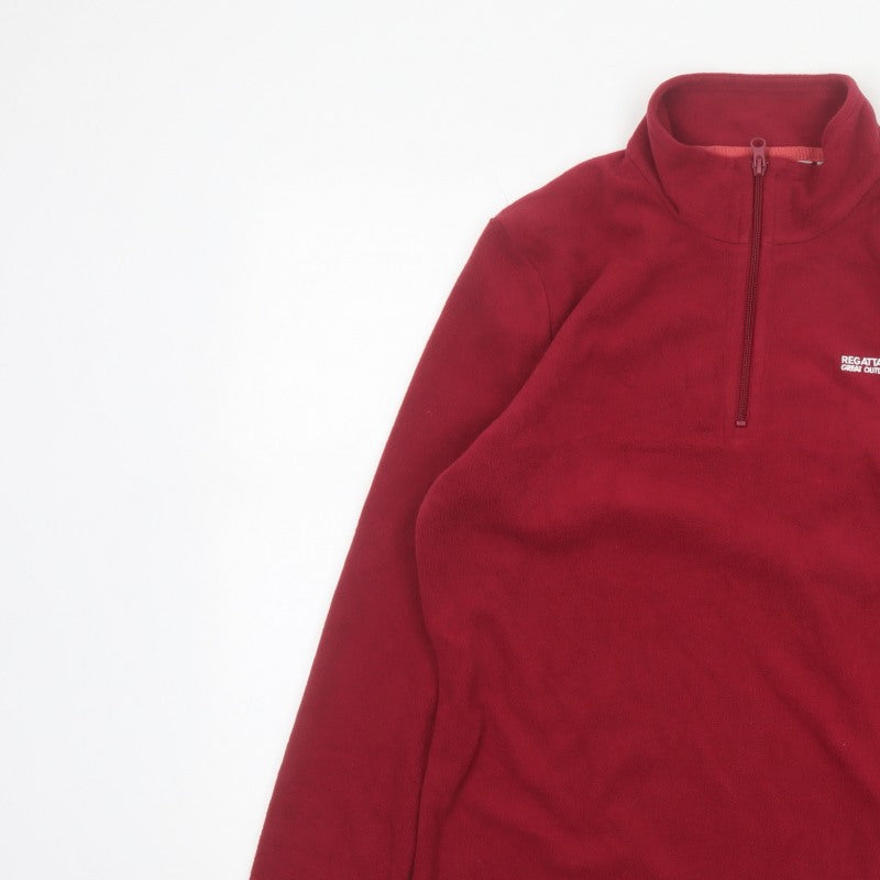 Regatta Women’s Red UK 10 1/4 Zip Fleece Pullover Sweatshirt