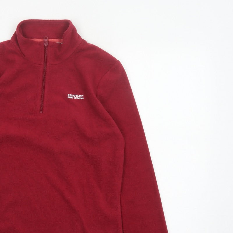 Regatta Women’s Red UK 10 1/4 Zip Fleece Pullover Sweatshirt