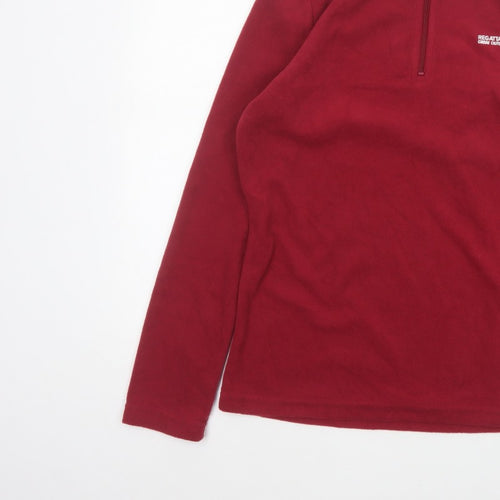 Regatta Women’s Red UK 10 1/4 Zip Fleece Pullover Sweatshirt