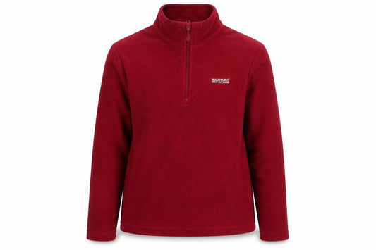 Front view of Regatta Women’s Red UK 10 1/4 Zip Fleece Pullover Sweatshirt