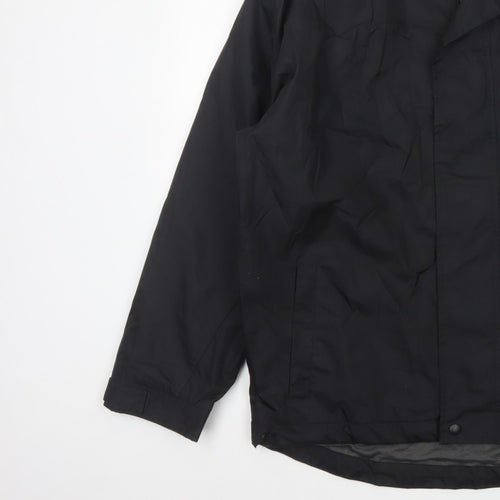 Dunlop Men’s Black L Windbreaker Jacket Full Zip Logo Lined