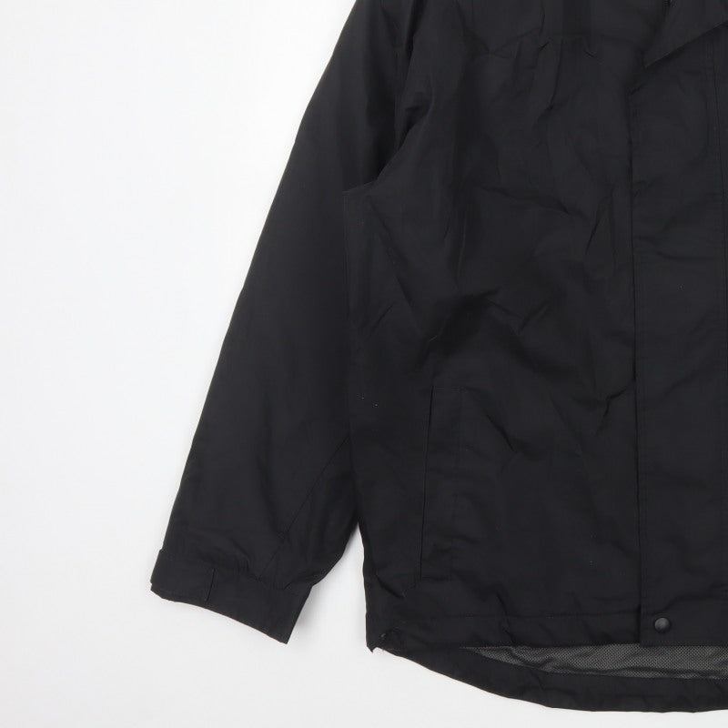 Dunlop Men’s Black L Windbreaker Jacket Full Zip Logo Lined