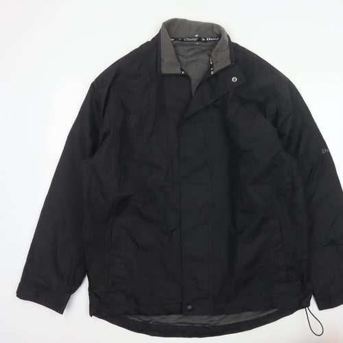 Dunlop Men’s Black L Windbreaker Jacket Full Zip Logo Lined