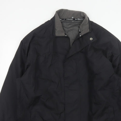 Dunlop Men’s Black L Windbreaker Jacket Full Zip Logo Lined