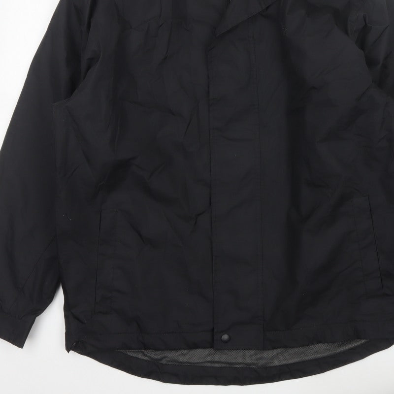 Dunlop Men’s Black L Windbreaker Jacket Full Zip Logo Lined