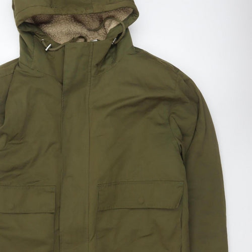 Bellfield Unisex Adults Green L Braka DK Hooded Sherpa Lined Parka