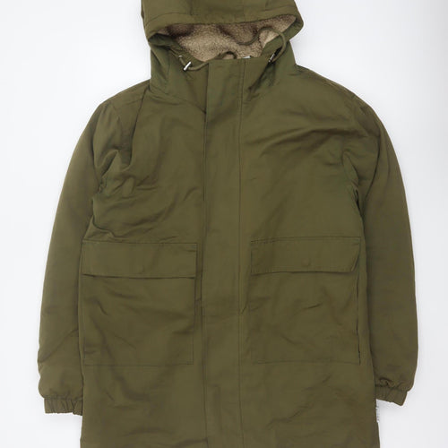 Bellfield Unisex Adults Green L Braka DK Hooded Sherpa Lined Parka