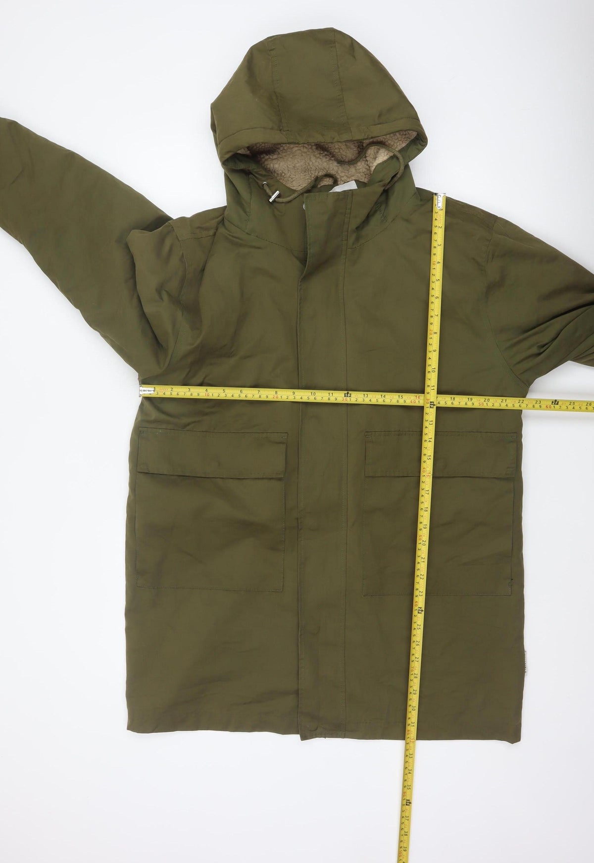 Bellfield Unisex Adults Green L Braka DK Hooded Sherpa Lined Parka