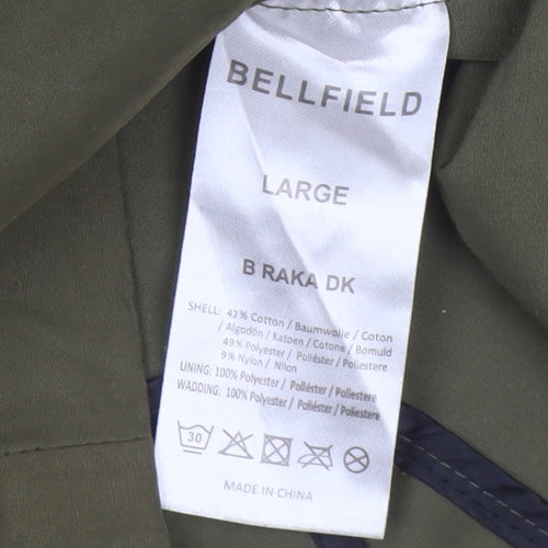 Bellfield Unisex Adults Green L Braka DK Hooded Sherpa Lined Parka