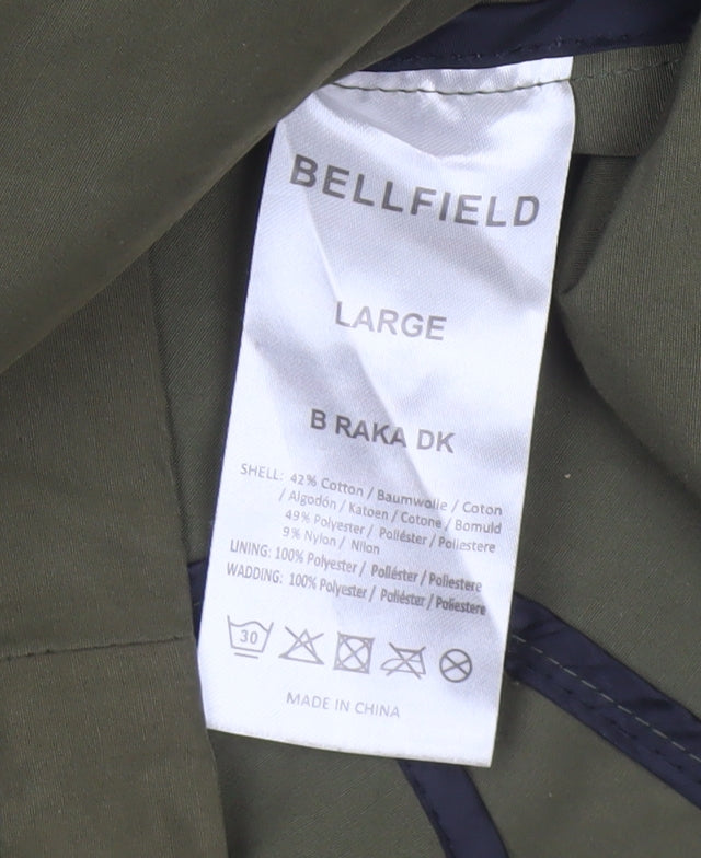 Bellfield Unisex Adults Green L Braka DK Hooded Sherpa Lined Parka