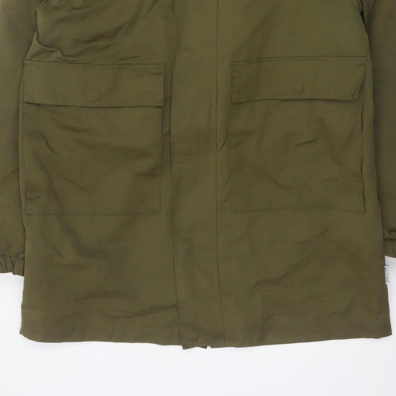 Bellfield Unisex Adults Green L Braka DK Hooded Sherpa Lined Parka