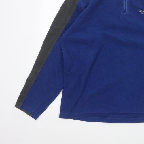 Regatta Men’s Blue Grey XXL 1/4 Zip Fleece Pullover Sweatshirt