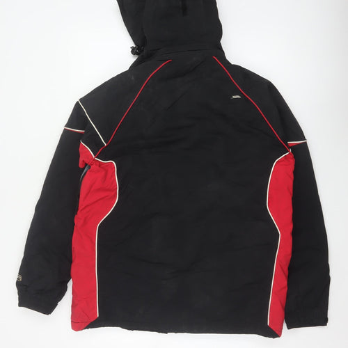 Trespass Men’s Black Red S Hooded Waterproof Ski Windbreaker Jacket