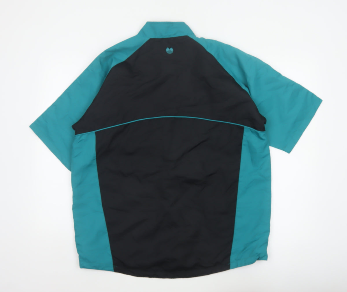 Palm Grove Mens Blue Black M Golf 1/4 Zip Colourblock Pullover