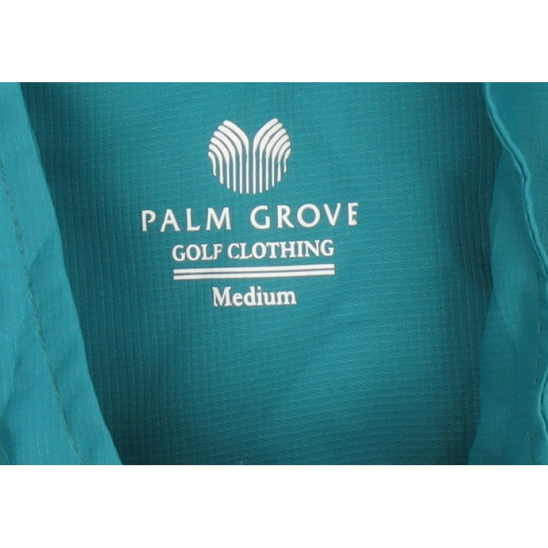 Palm Grove Mens Blue Black M Golf 1/4 Zip Colourblock Pullover