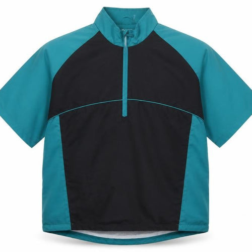 Palm Grove Mens Blue Black M Golf 1/4 Zip Colourblock Pullover