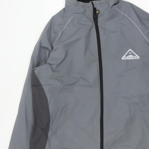 Altura Men’s Grey 2XL Cycling Rain Jacket Reflective Full Zip