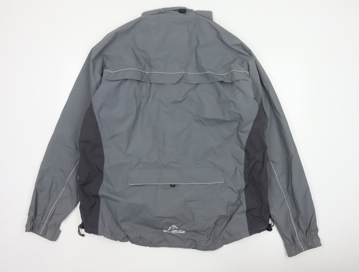 Altura Men’s Grey 2XL Cycling Rain Jacket Reflective Full Zip
