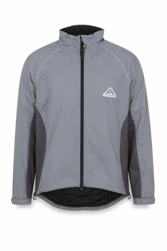 Altura Men’s Grey 2XL Cycling Rain Jacket Reflective Full Zip