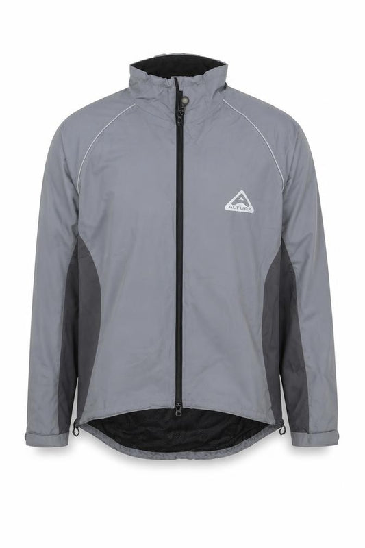 Altura Men’s Grey 2XL Cycling Rain Jacket Reflective Full Zip