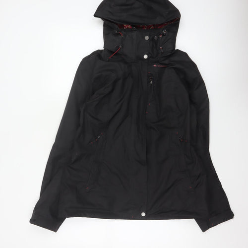 Decathlon Quechua Women’s Black UK 14 Hooded Waterproof Rain Jacket