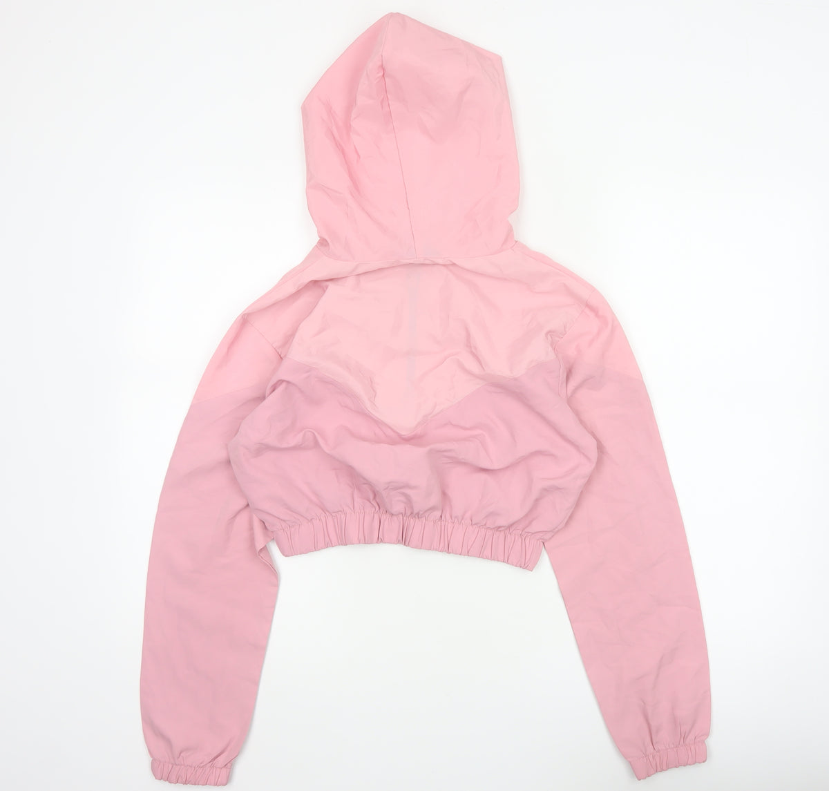 Boohoo Women Pink UK 10 Hooded 1/4 Zip Cropped Pullover Hoodie