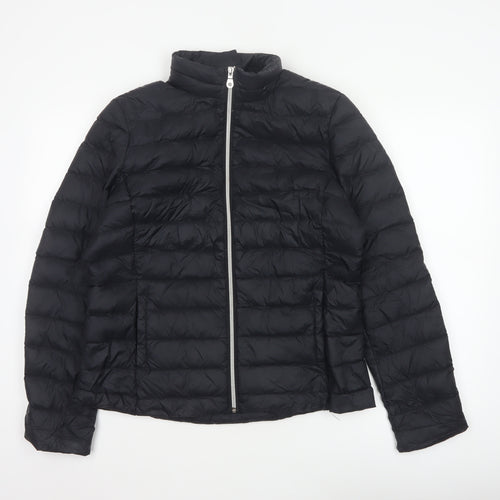 Marks and Spencer Women Black UK 14 Quilted Down Puffer Jacket