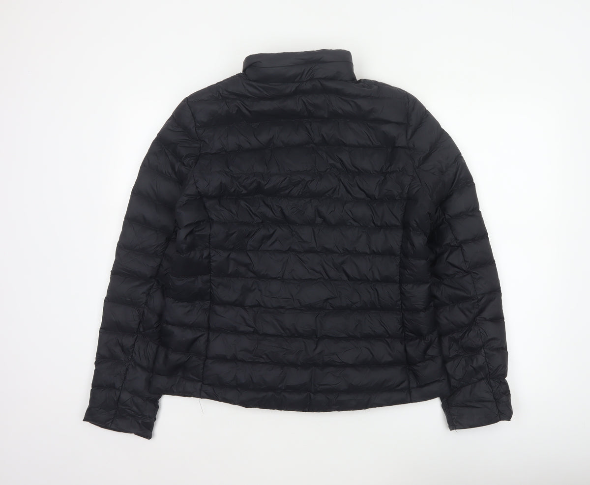 Marks and Spencer Women Black UK 14 Quilted Down Puffer Jacket