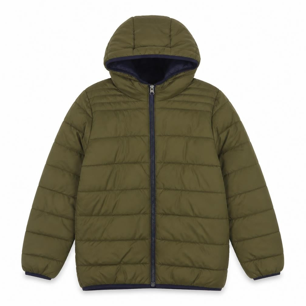 Peter Storm Boys Green 9-10 Years Hooded Puffer Jacket Fleece Lined