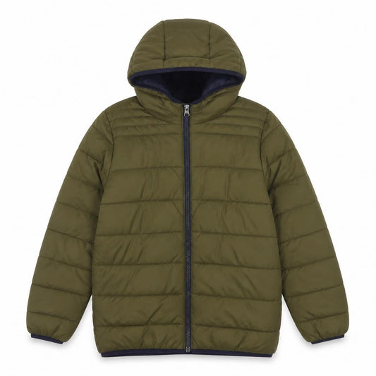 Peter Storm Boys Green 9-10 Years Hooded Puffer Jacket Fleece Lined