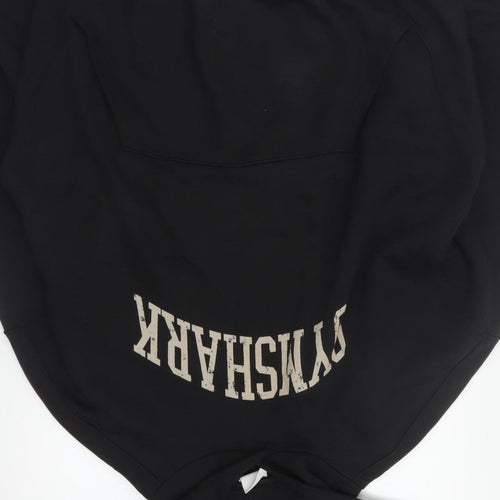 Gymshark Men’s Black XL Pullover Hoodie Graphic Print Pocket Cotton