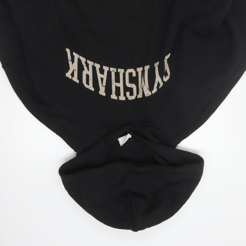 Gymshark Men’s Black XL Pullover Hoodie Graphic Print Pocket Cotton