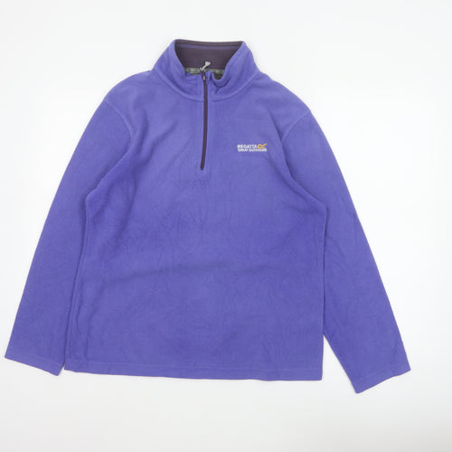 Regatta Women’s Purple UK 14 1/4 Zip Fleece Pullover Sweatshirt