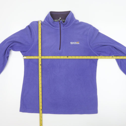 Regatta Women’s Purple UK 14 1/4 Zip Fleece Pullover Sweatshirt