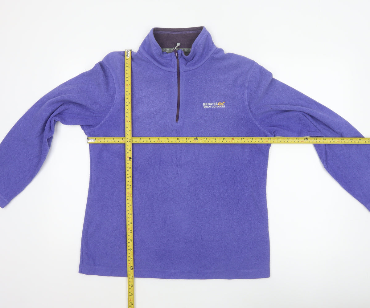 Regatta Women’s Purple UK 14 1/4 Zip Fleece Pullover Sweatshirt