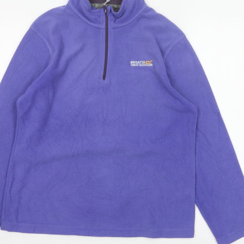 Regatta Women’s Purple UK 14 1/4 Zip Fleece Pullover Sweatshirt