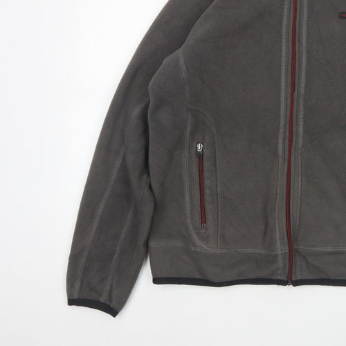 Next Sport Men’s Grey Fleece Jacket Size M Full Zip Outdoor
