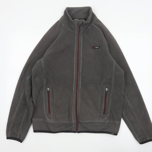 Next Sport Men’s Grey Fleece Jacket Size M Full Zip Outdoor