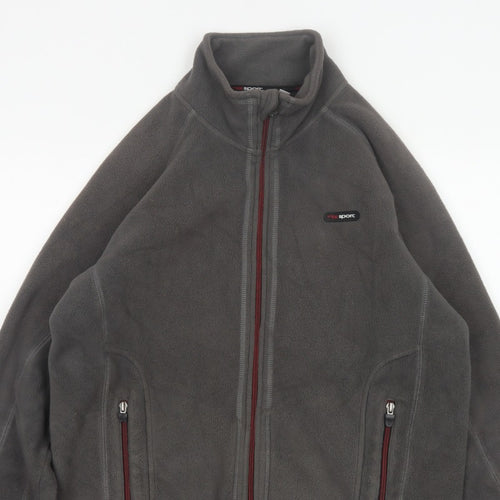 Next Sport Men’s Grey Fleece Jacket Size M Full Zip Outdoor