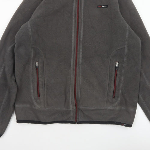 Next Sport Men’s Grey Fleece Jacket Size M Full Zip Outdoor