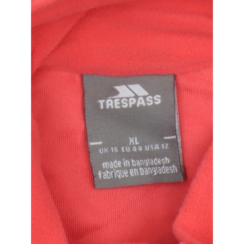 Trespass Women’s Red XL 1/4 Zip Fleece Sweatshirt Outdoor