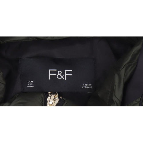 F&F Women’s Green UK 18 Hooded Quilted Puffer Jacket