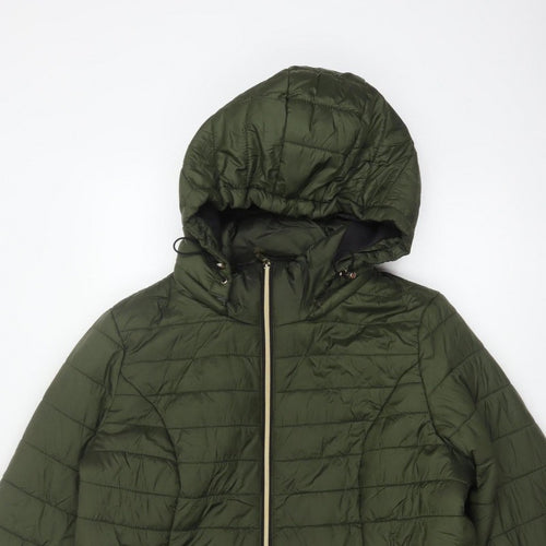 F&F Women’s Green UK 18 Hooded Quilted Puffer Jacket