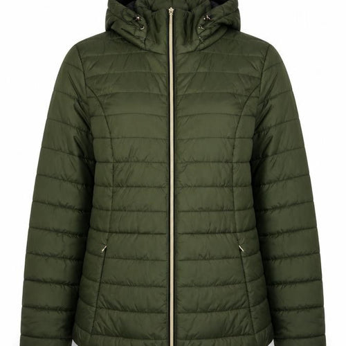 F&F Women’s Green UK 18 Hooded Quilted Puffer Jacket