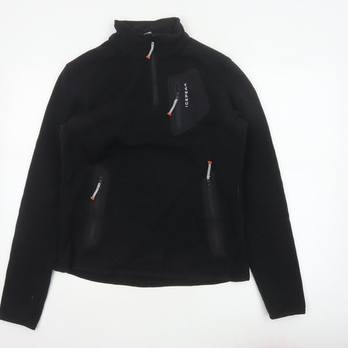 Icepeak Women’s Black UK 14 Fleece 1/4 Zip Pullover Sweatshirt