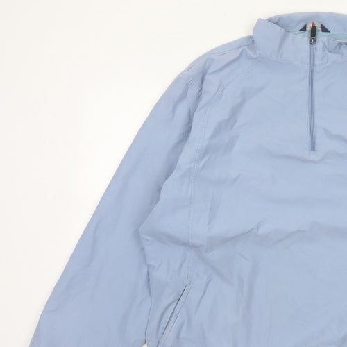 Marks and Spencer Men Blue XL 1/4 Zip Lightweight Windbreaker Jacket