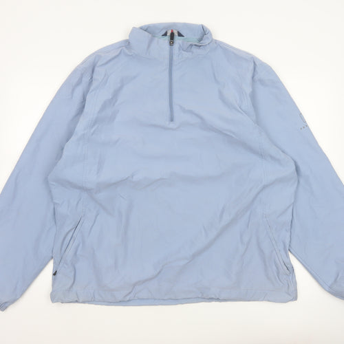 Marks and Spencer Men Blue XL 1/4 Zip Lightweight Windbreaker Jacket