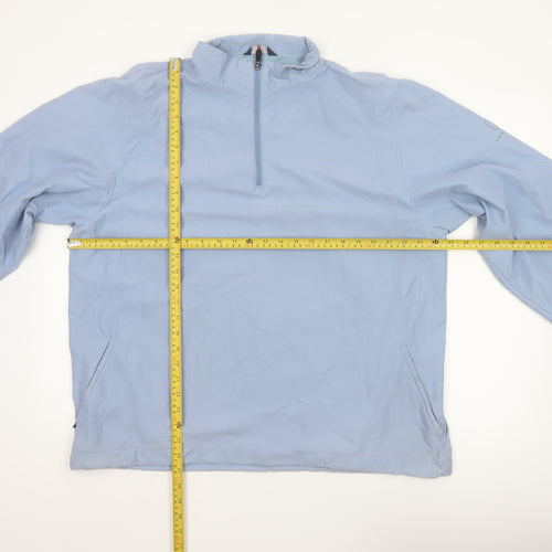 Marks and Spencer Men Blue XL 1/4 Zip Lightweight Windbreaker Jacket